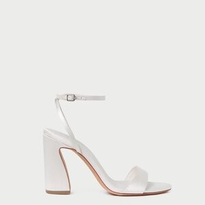 Loeffler Randall White Ankle Strap Heels